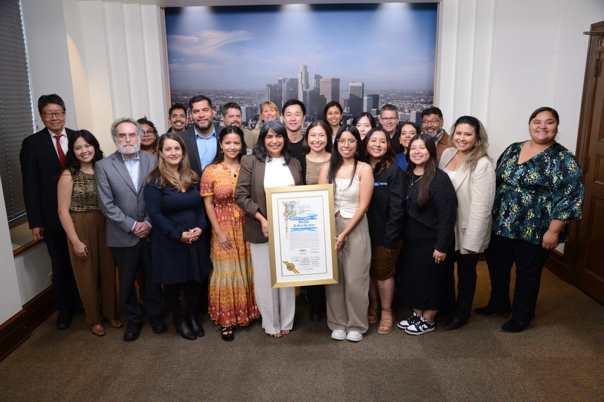 UCLA Labor Center for their 60th Anniversary celebration group photo